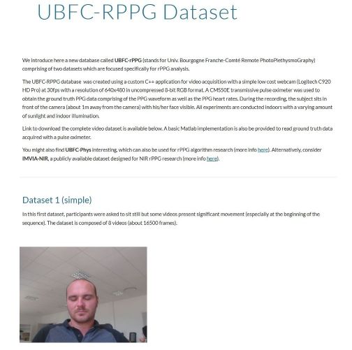 UBFC-RPPG数据集 2026最新Mamba算法心率识别源代码 送数据集